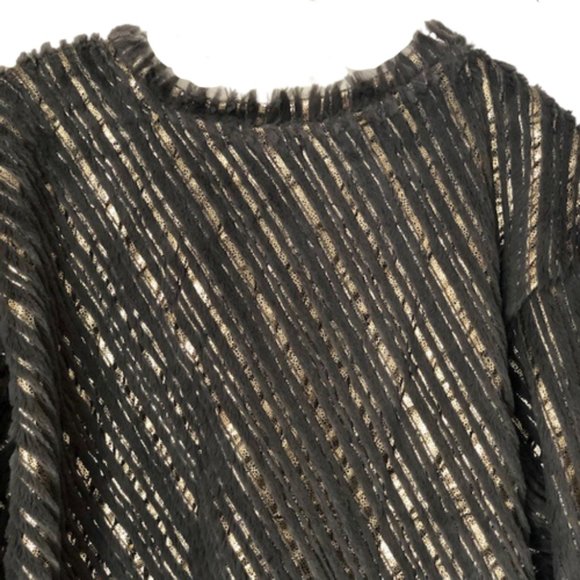 Zara Contrasting Silver/Gold Metallic Sweater/Sweatshirt - S - Picture 6 of 9